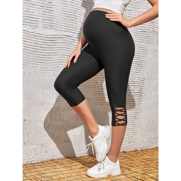 Maternity High Waist Cut Out Leggings - Picture 5 of 5